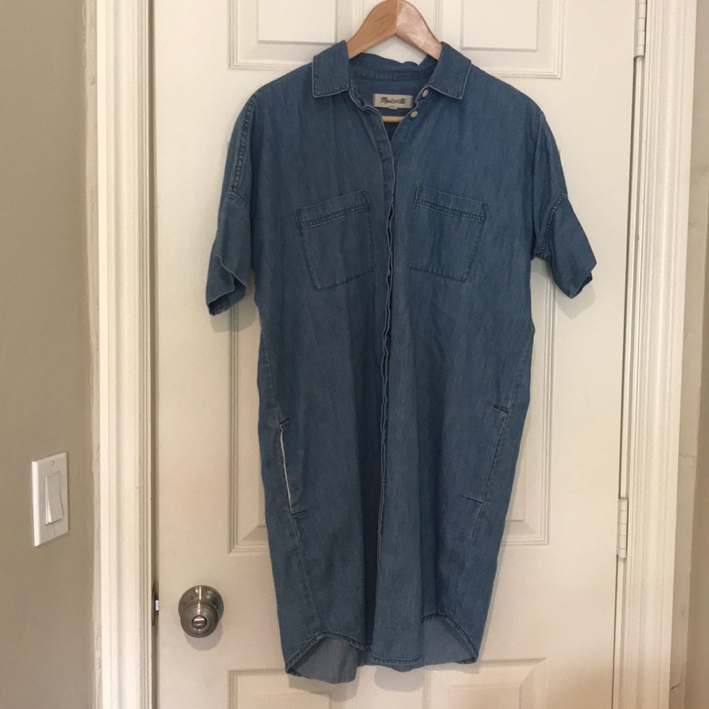 Madewell Denim Chambray Button Up Dress Shift